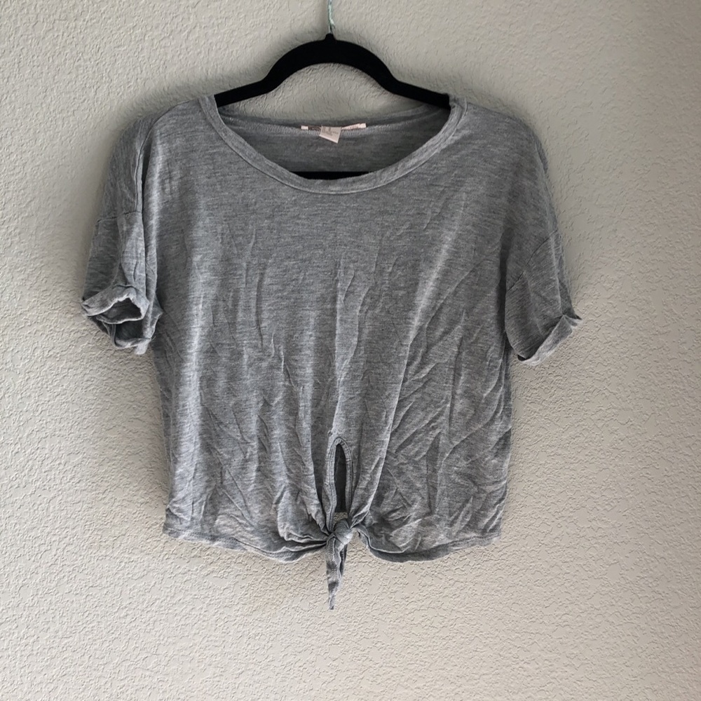 Gray Crop Top